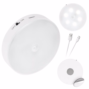 Rechargeable LED night light with magnet and motion sensor