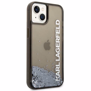 Karl Lagerfeld KLHCP14SLCKVK iPhone 14 6.1 musta / musta kovakuori Liquid Glitter Elong