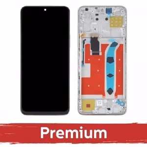 LCD-näyttö, yhteensopiva Huawei Honor X8 (4G) kanssa, musta, kehyksellä, OEM