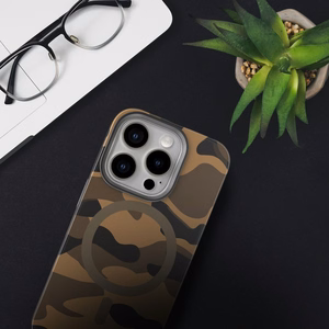 Suojakuori Samsung S25:lle Forcell F-Protect Levels Dual Layer 4D MagSafe-yhteensopiva Military Drop-Test desert camo