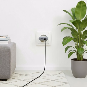 Puhelinlaturi Forcell F-Energy Ultra Slim GaN III 2 x USB C PD QC4.0 3A 45W B245201(2C) musta