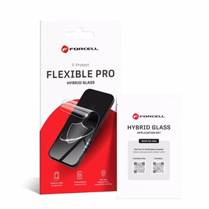 Hybrid glass for Samsung S24 ULTRA Forcell Flexible 5D black (Hot Bending) – functioning fingerprint reader