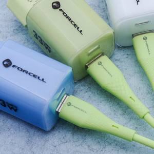 Kaapeli USB C - USB C Forcell F-Energy QC4.0 PD 3A 60W Silicone 1 m C344 vihreä