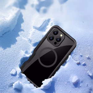 Suojakuori iPhone 16 PRO MAX:lle Shellbox GT vedenpitava MagSafe-yhteensopiva musta