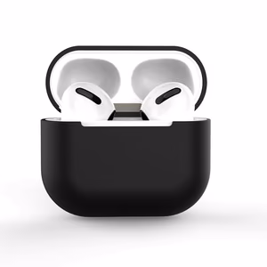 Kotelo AirPods 2 / AirPods 1 silikoninen pehmeä suojus kuulokkeille musta (Case C)