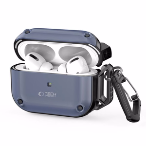 Tech-Protect Rough Hook Suojakuori karabiinilla Apple AirPods Pro 1 / 2:lle - sininen