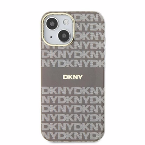 DKNY IML Mono ja Raita MagSafe Suojakuori iPhone 15 / 14 / 13:lle - beige