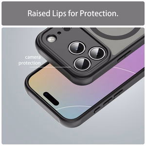Musta magneettinen mattapintainen iskunkestävä PC- ja TPU-suojakuori puhelimelle iPhone 18 Pro / 17 Pro