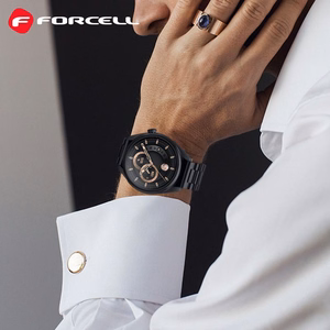 Hihna Samsung Galaxy Watch:lle Forcell F-Design FS06 teräslukko 20 mm musta