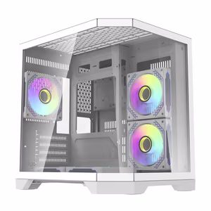 Darkflash FT350 Computer Case + 5 aRGB Fans (White)