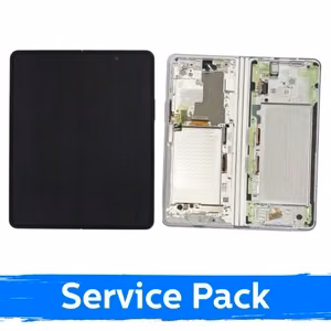 LCD-näyttö Samsung F926 Z Fold3 (SISEMPI) kehyksellä / Phantom Silver / (Service Pack)
