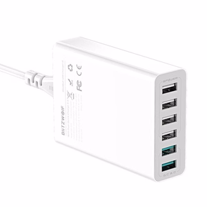 Laturi 6x USB Blitzwolf BW-S15, QC 3.0, 60 W (valkoinen)