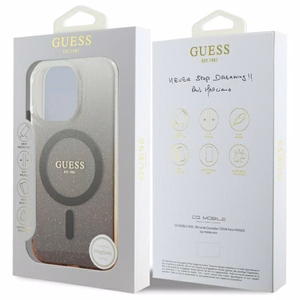 Guess IML Glitter Gradient MagSafe Suojakuori iPhone 16 Pro:lle - ruskea