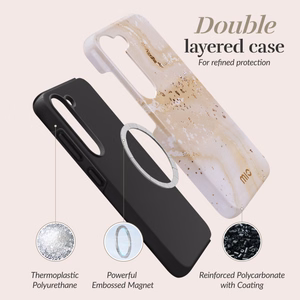 MIO Gold Marble Magsafe suojakuori Samsung S24 FE 5G