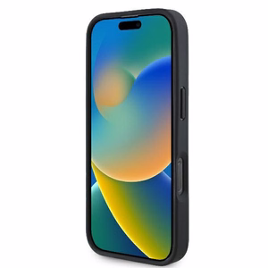 BMW Signature nahkainen puolikuviollinen ja Circle MagSafe Suojakuori iPhone 16 Pro:lle - musta