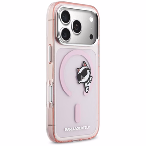 Karl Lagerfeld IML Peekaboo MagSafe Suojakuori iPhone 17 Prolle - Vaaleanpunainen