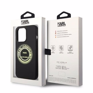Karl Lagerfeld Silicone RSG Suojakuori iPhone 14:lle - musta