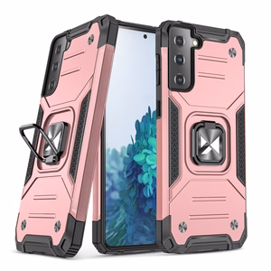 Wozinsky Ring Armor Tough Hybrid Case Cover + Magneettikiinnike Samsung Galaxy S22 + (S22 Plus) vaaleanpunainen