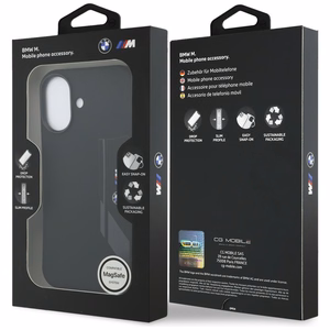 BMW M Silicon Vertical Logo MagSafe Suojakuori iPhone 17:lle - Musta