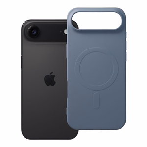 Silikoninen Mag Cover iPhone 17 AIR:lle MagSafe-yhteensopiva (iso reikä) vaaleansininen