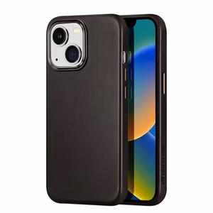 Dux Ducis Napoli Kotelo iPhone 14 Plus Nahkakotelo (MagSafe yhteensopiva) Tummanruskea