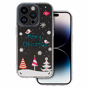 TEL PROTECT Joulu Suojakuori Samsung S23:lle Design 4 läpinäkyvä