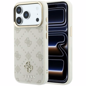 Guess Peony 4G Small Logo MagSafe-suojakuori iPhone 17 Pro / 18 Pro -malleille, beige