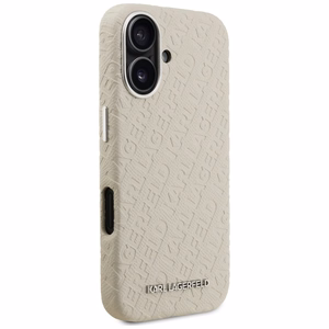 Karl Lagerfeld FW Stamped Karl MagSafe Suojakuori iPhone 16 - beige