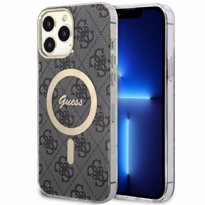 Guess GUHMP13XH4STK iPhone 13 Pro Max 6.7" musta/musta hardcase 4G MagSafe
