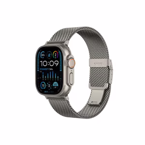AmazingThing Titan Premium -metallihihna Apple Watch 38/40/41/42/44/45/46/49mm:lle, hopea