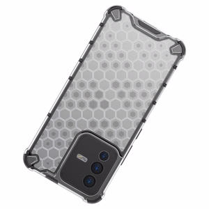 Honeycomb tapauksessa panssaroitu kansi geelirunko Vivo V23 5G läpinäkyvää varten