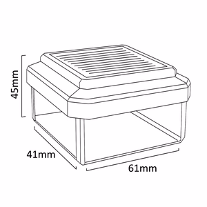 GreenBlue GB125 – aurinkokäyttöinen LED-aitatolppavalo, 61×41×45 mm