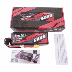 Gens Ace G-Tech 5000 mAh 11,1 V 60C 3S1P lyhyt Lipo-akku, jossa on XT60-liitin