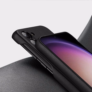 Dux Ducis Grit Suojakuori Samsung Galaxy S23+:lle tyylikäs tekonahkainen kuori musta