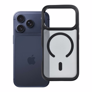Suojakuori laitteelle iPhone 18 Pro / 17 Pro: Forcell F-Protect Smoke Hybrid Premium, MagSafe-yhteensopiva, väri: musta