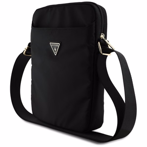 Guess GUTB10NTMLBK Nylon Triangle Logo 10 tuuman tabletin olkalaukku – musta