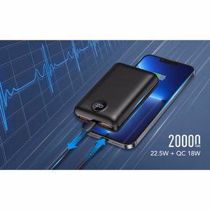 VEGER varavirtalähde 20000 mAh PD QC3.0 2A 22,5W S20 (W2053) musta