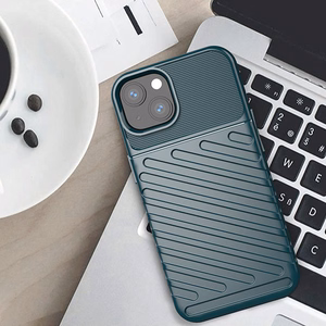 Thunder Case Joustava Kova Rugged Cover TPU Kotelo iPhone 13 mini vihreä