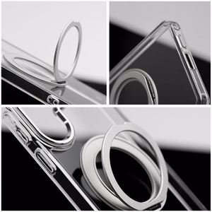 Frame Circle Stand case for Samsung Galaxy A37, MagSafe-compatible – transparent