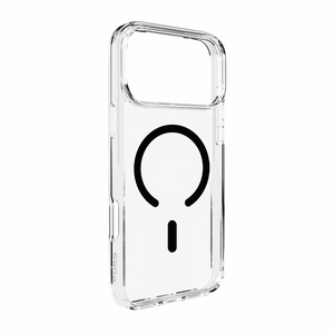 Puro Lite Mag TPU+PC suojakuori MagSafe-yhteensopiva iPhone 17 Pro Max:lle - läpinäkyvä mustalla renkaalla