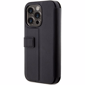 BMW BMBKP14L22RVSK Suojakuori iPhone 14 Pro 6.1" musta/musta bookcase Nahkainen Stamp Blue Lines