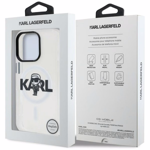 Karl Lagerfeld IML Karl Sketch Logo MagSafe suojakuori iPhone 16 Pro - läpinäkyvä