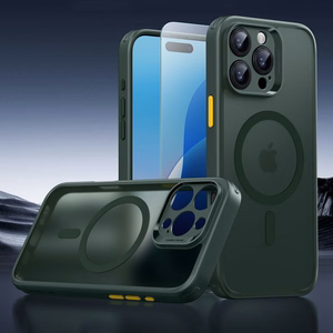 ESR Classic Pro Set Halolock MagSafe suojakuori iPhone 16 Pro Max -puhelimelle - vihreä
