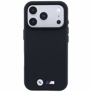 BMW M Quadrille Kevlar metallilogollinen MagSafe-suojakuori iPhone 17 Pro Max / 18 Pro Max -malleille, musta