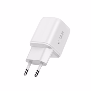 Tech-Protect NCA100W-GaN 3-liitäntäinen 100 W PD 3.2/QC 3.0 -verkkolaite – valkoinen