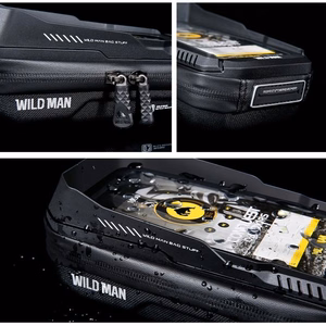 WILDMAN matkalaukku polkupyörän ohjaustankoon vetoketjulla, 0,5L (4 "- 7"), XT3S, musta