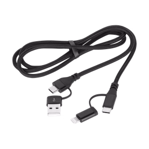 4-in-1 USB-A/USB-C–USB-C/Lightning-kaapeli, 1 m