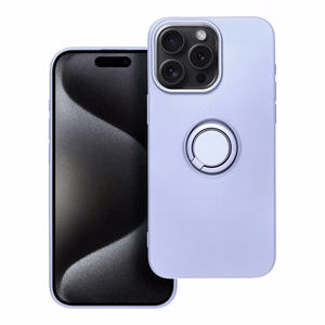 Silikoninen Suojakuori Renkaalla iPhone 15 PRO MAX:lle violetti