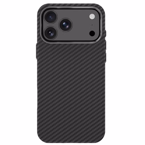 Tech-Protect Ion Carbon MagSafe -suojakuori iPhone 18 Pro / 17 Pro – musta-hopea