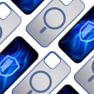 3mk Frosty MagCase Blue Suojakuori Apple iPhone 15:lle - läpinäkyvä
